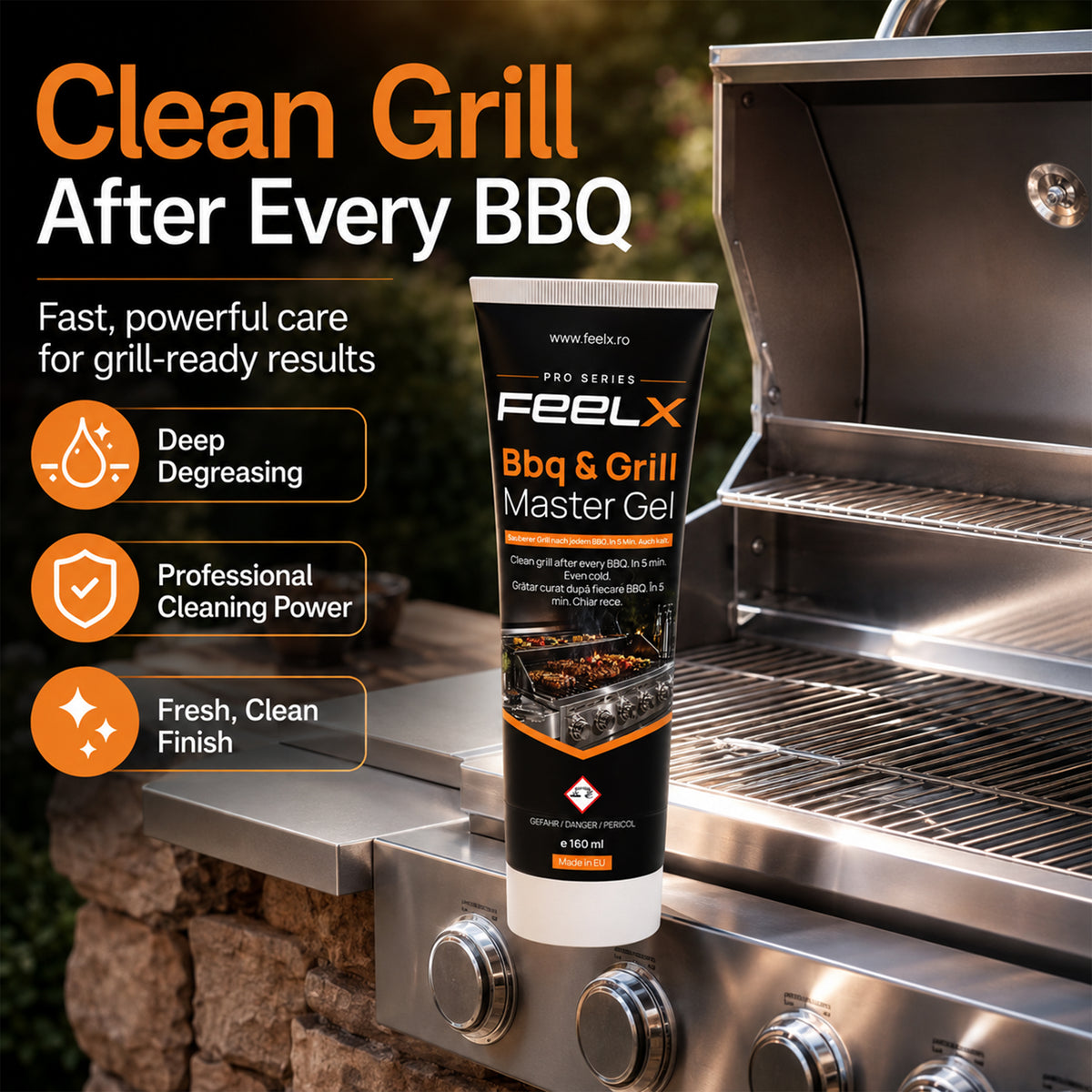 Gel FeelX Grătar & BBQ – tub 150 ml