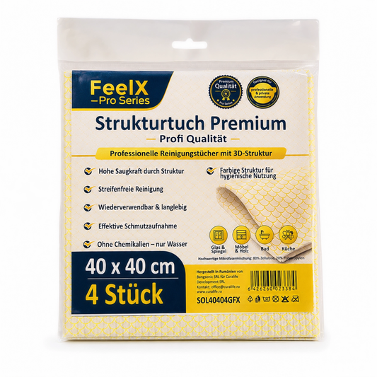 Lavete FeelX Bucătărie – galben – 4 bucăți 40x40 cm