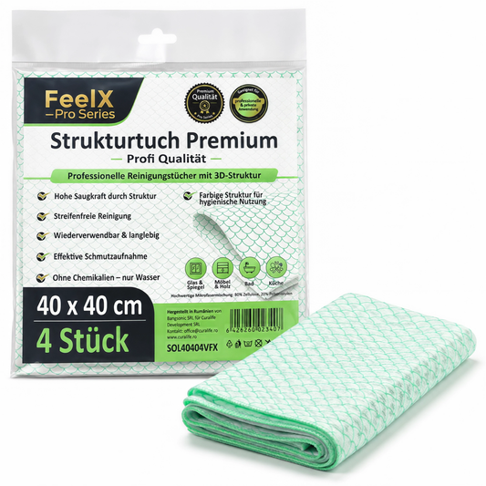 Lavete FeelX Baie – verde – 4 bucăți 40x40 cm