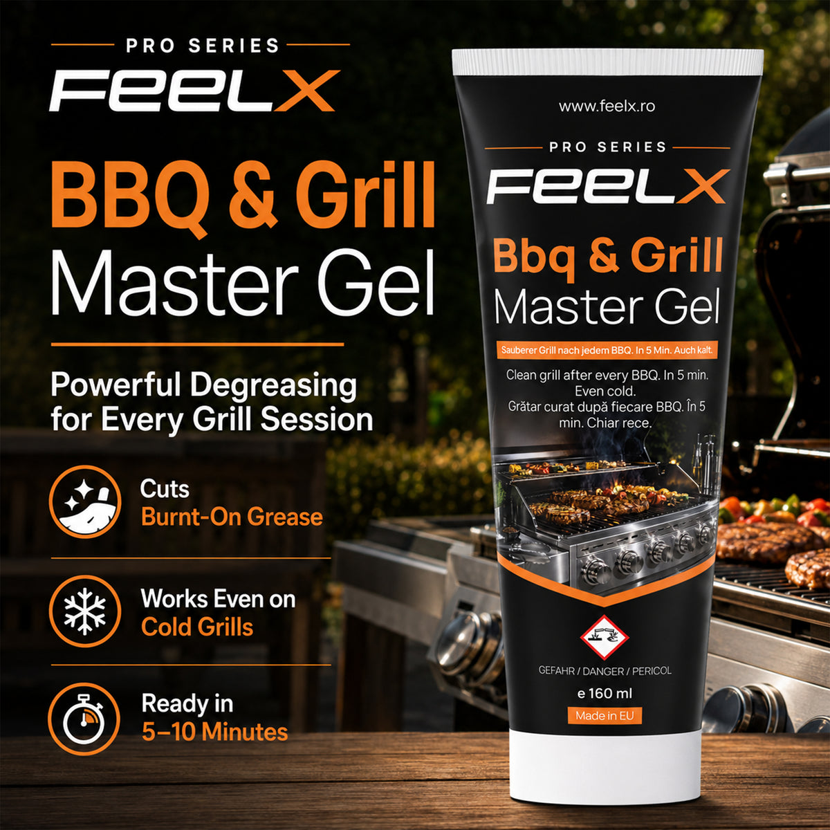 Gel FeelX Grătar & BBQ – tub 150 ml
