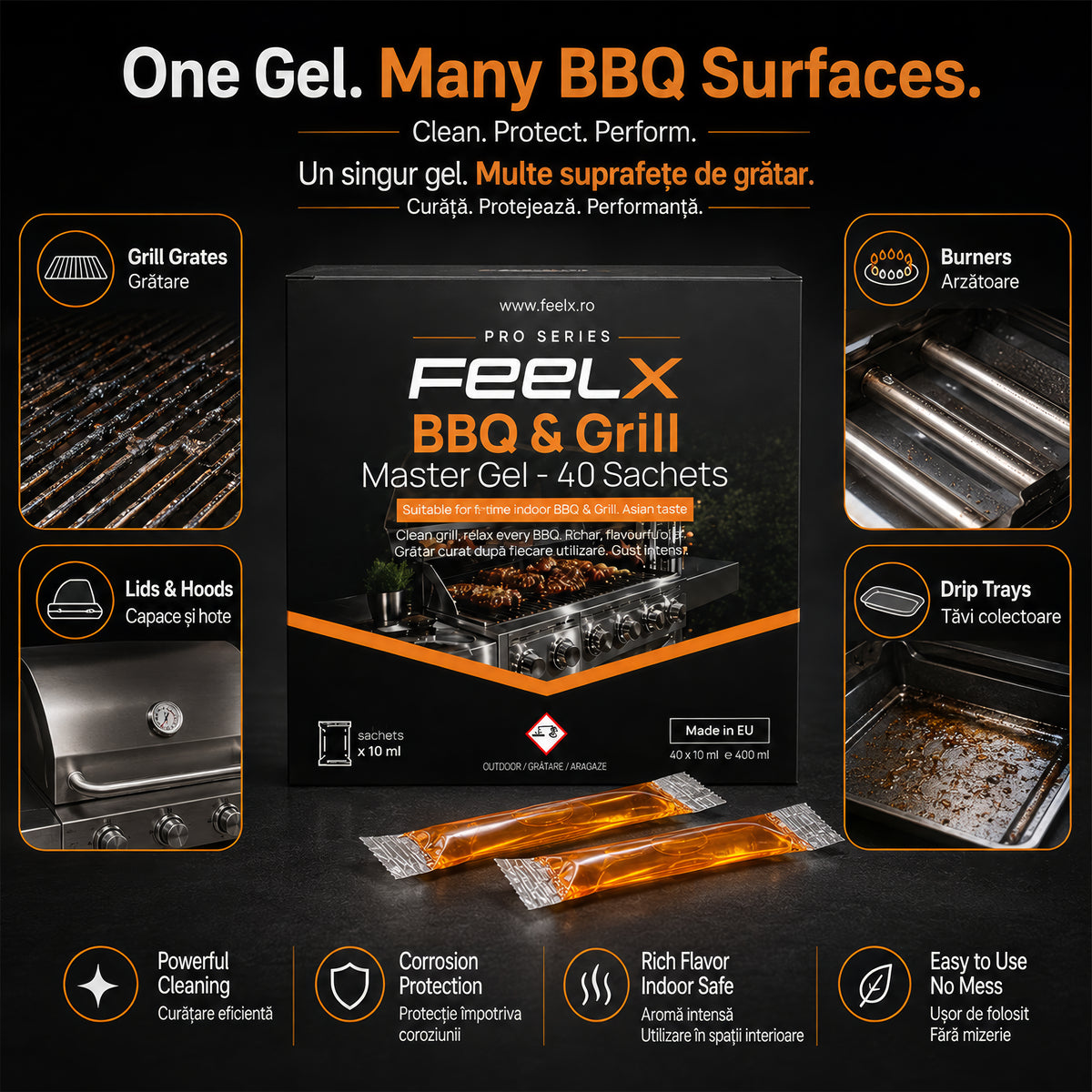 FeelX Grătar & BBQ – cutie 40 plicuri