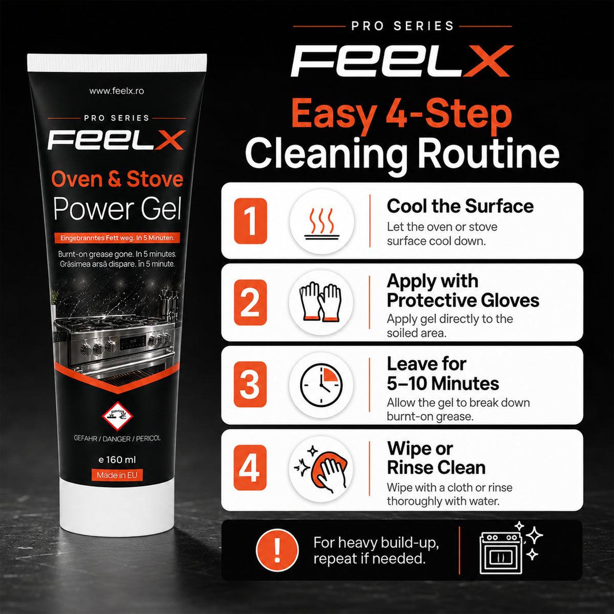 Gel FeelX Cuptor & Aragaz – tub 150 ml