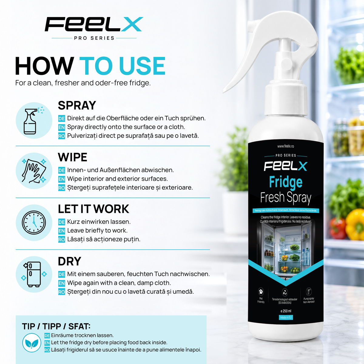 Spray FeelX Frigider – 250 ml