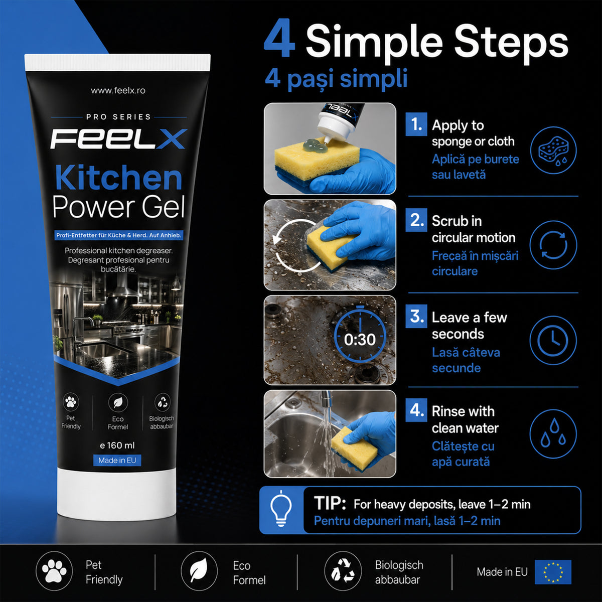 Gel FeelX Bucătărie – tub 150 ml