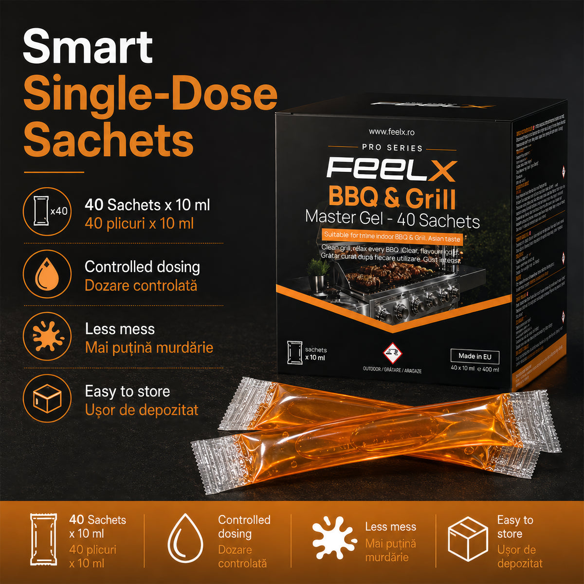 FeelX Grătar & BBQ – cutie 40 plicuri