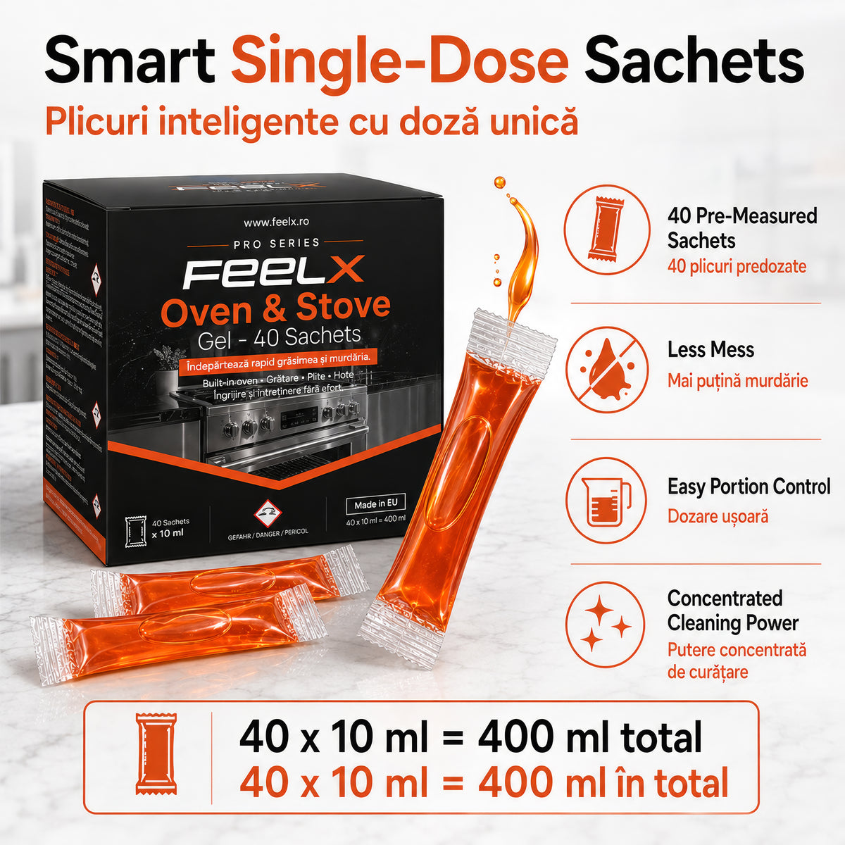 FeelX Cuptor & Aragaz – cutie 40 plicuri