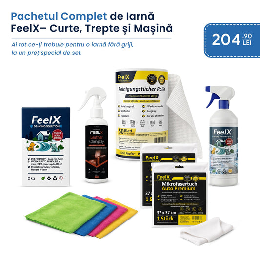 Pachetul complet de iarnă FeelX – curte, trepte și mașină