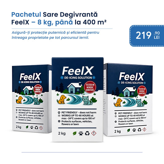 Pachet sare degivrantă FeelX – 8 kg, până la 400 m²